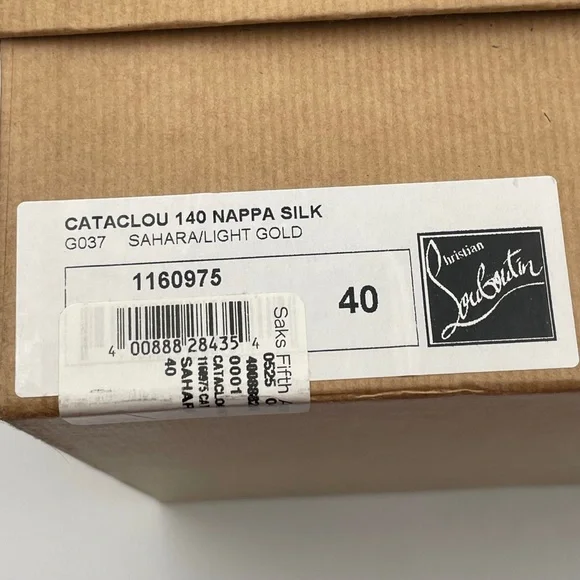 (SOLD) Christian Louboutin Cataclou 140 Nappa Silk Wedge's (1160975)- Size 40 EU - Picture 14 of 14